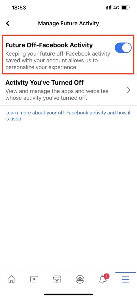 Off Facebook Activity กิจกรรมภายนอกเฟซบุ๊ก Clear History ลบข้อมูล